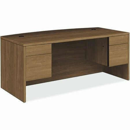 THE HON CO Double Pedestal Desk, Bow Top, 72inx36inx29-1/2in, Pinnacle HON10595PINC